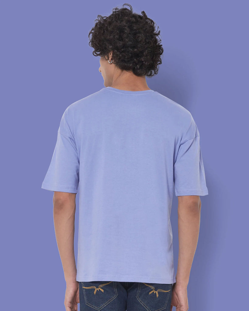 Melangebox Dropshoulder Crew Neck: Periwinkle