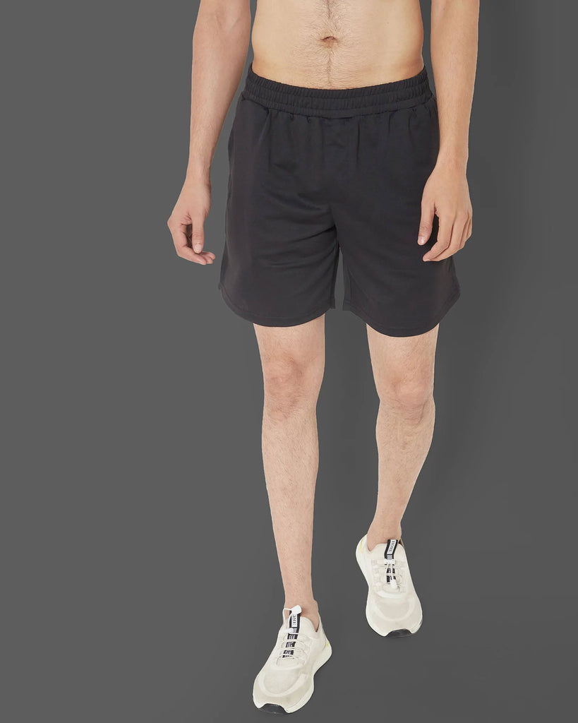 Melangebox Active Shorts : Jet Black