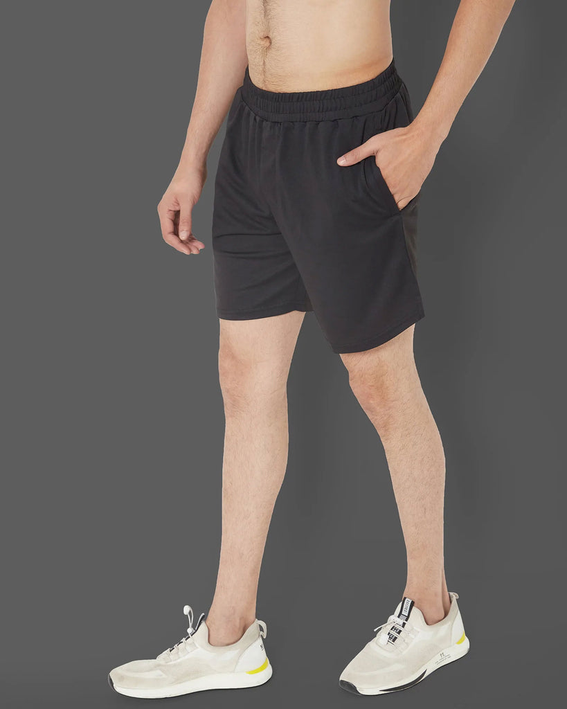 Melangebox Active Shorts : Jet Black