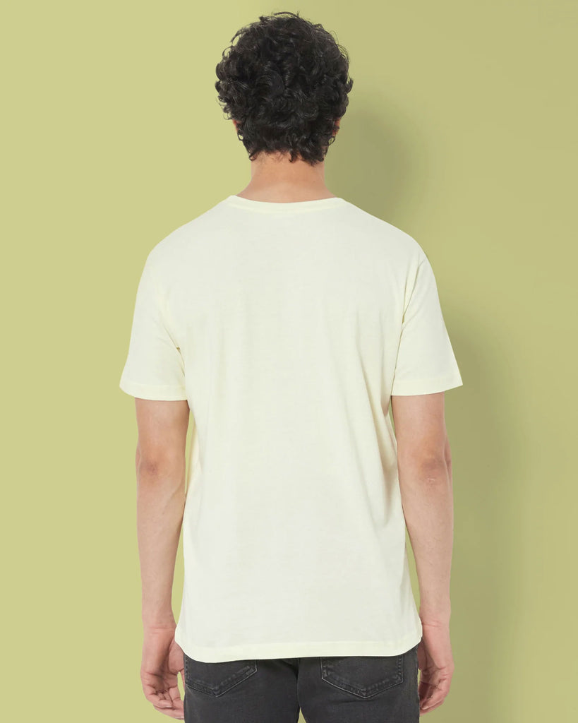 Melangebox Half Sleeves Crew Neck: Lemon Chiffon