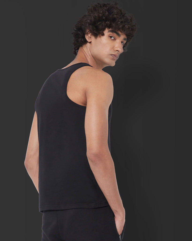 Melangebox Tank Top: Black