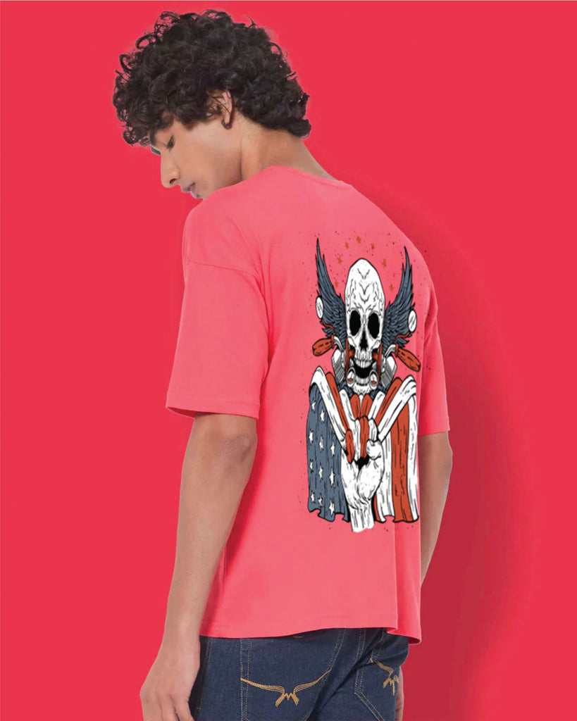 Melangebox AmericanaBones Dropshoulder Crew: Vermillion