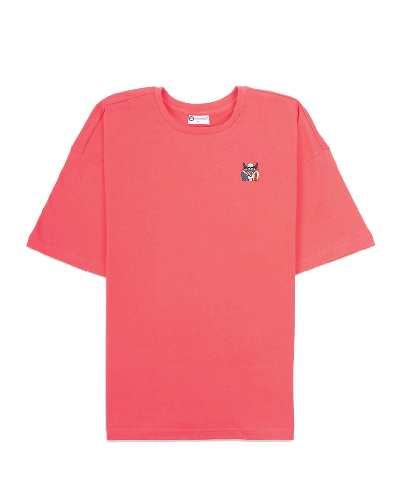 Melangebox AmericanaBones Dropshoulder Crew: Vermillion