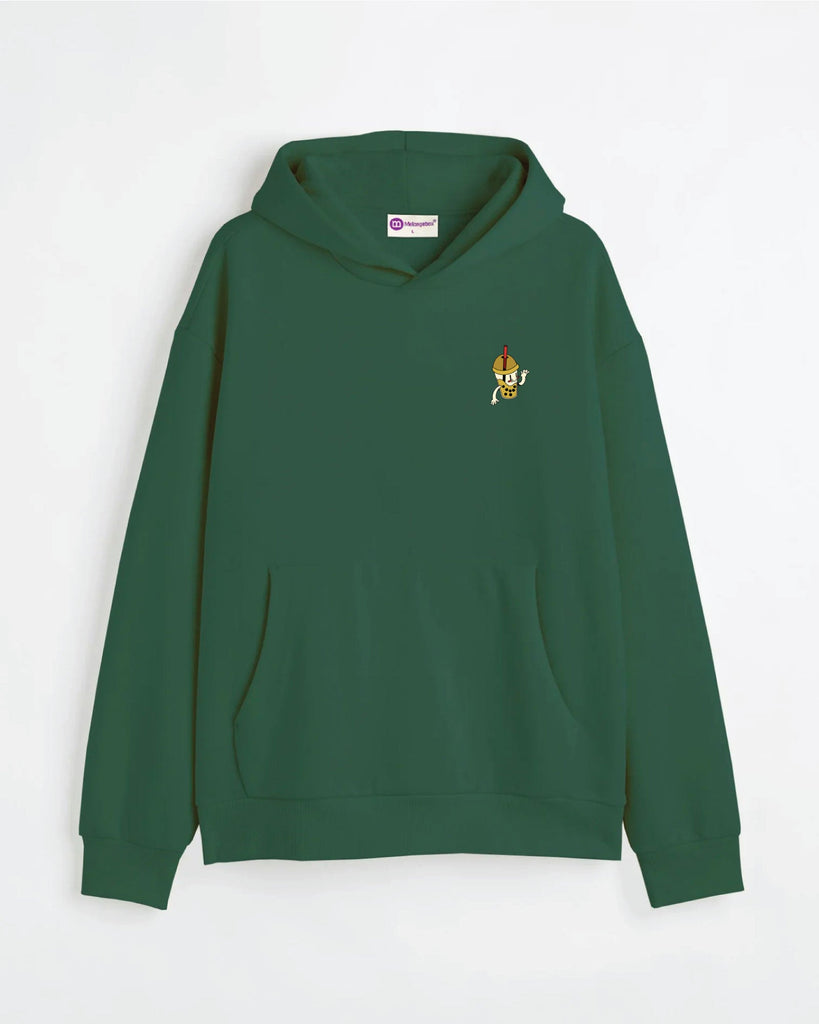 Melangebox Bubble Hoodie: Emerald Green