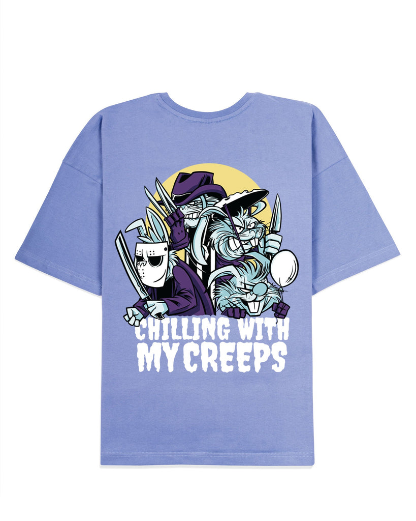 Melangebox Creepsters Dropshoulder Crew: Periwinkle