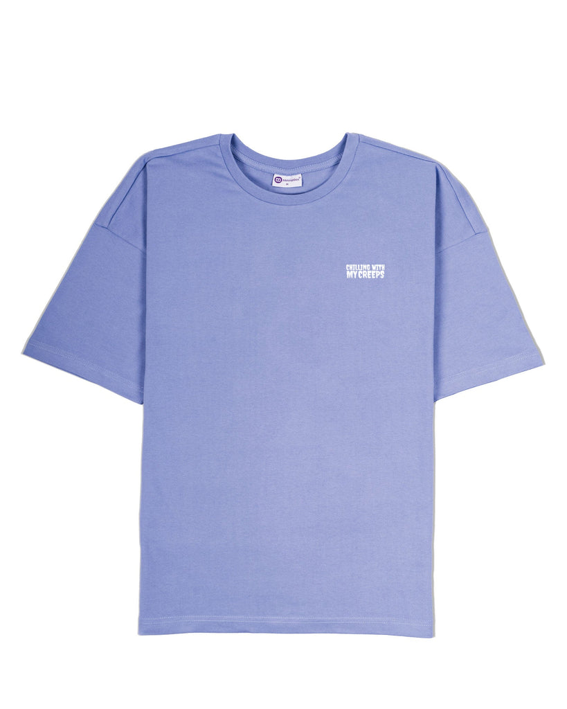 Melangebox Creepsters Dropshoulder Crew: Periwinkle