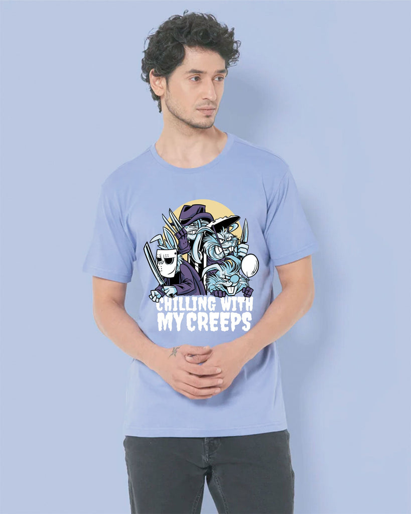 Melangebox Creepsters Crew Neck: Periwinkle