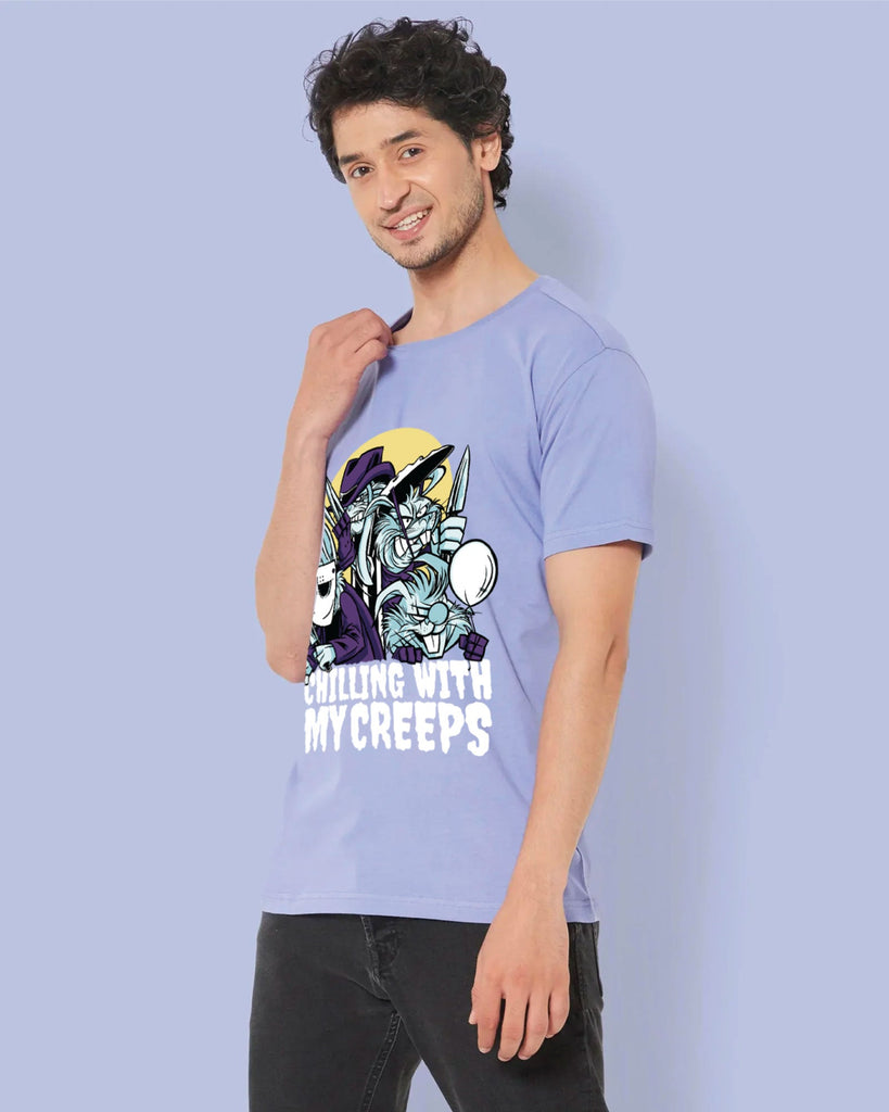 Melangebox Creepsters Crew Neck: Periwinkle