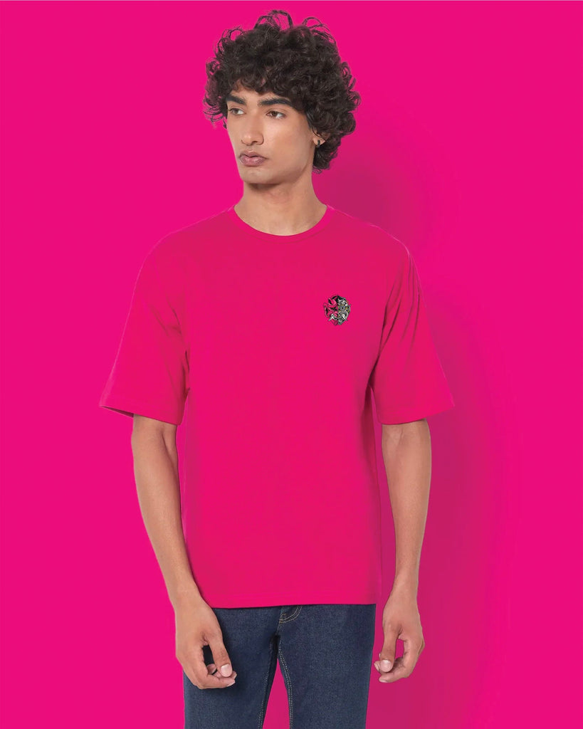 Melangebox Cyber Monster Dropshoulder Crew: Fuchsia