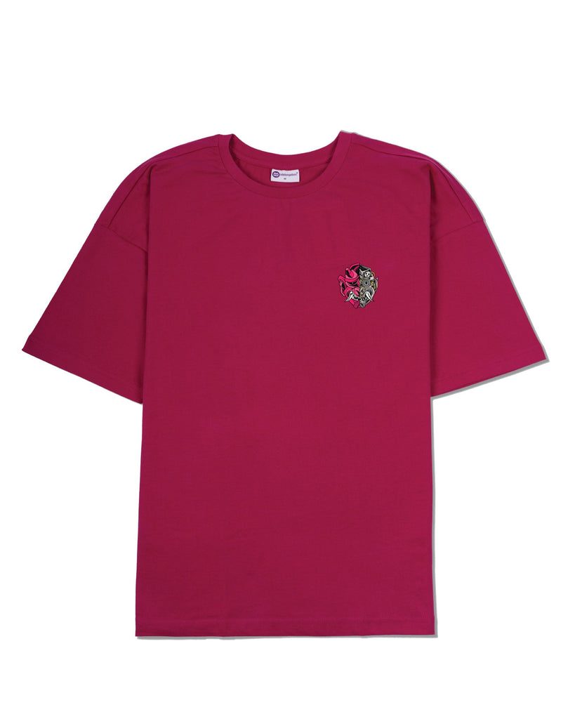 Melangebox Cyber Monster Dropshoulder Crew: Fuchsia