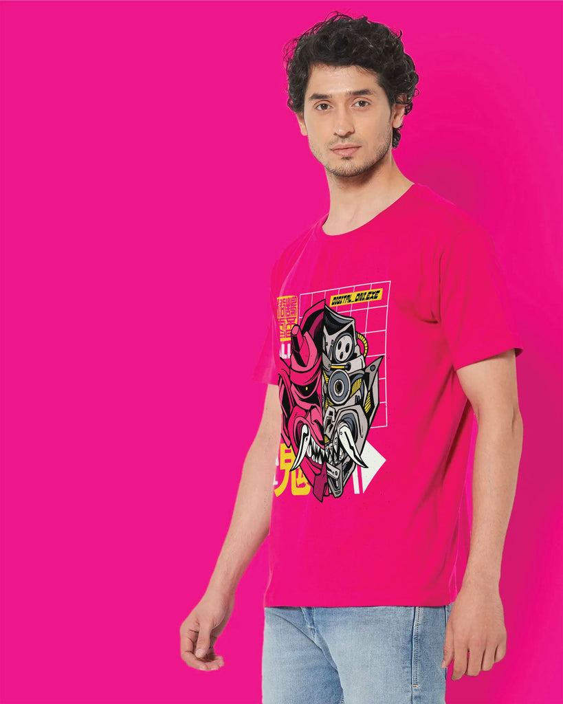 Melangebox Cyber Monster Crew Neck: Fuchsia