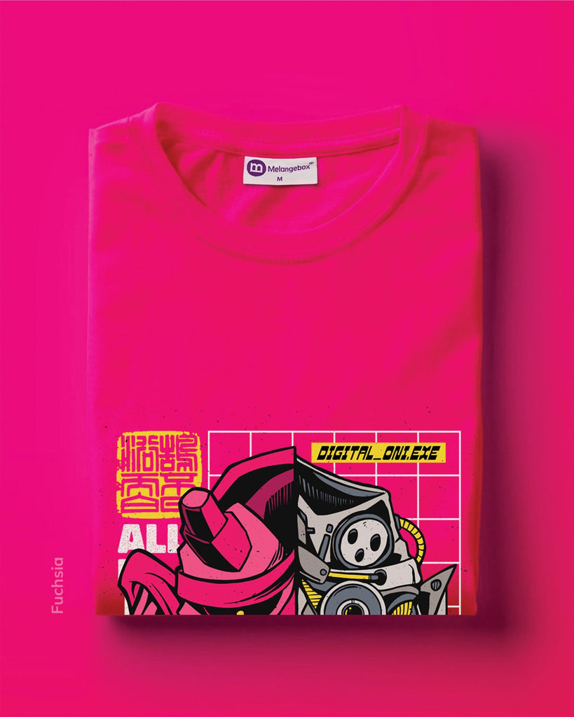 Melangebox Cyber Monster Crew Neck: Fuchsia