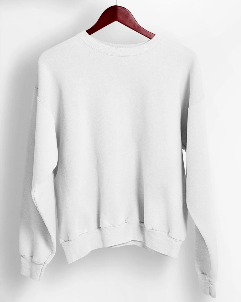 Melangebox Drop Shoulder Sweatshirt: The White