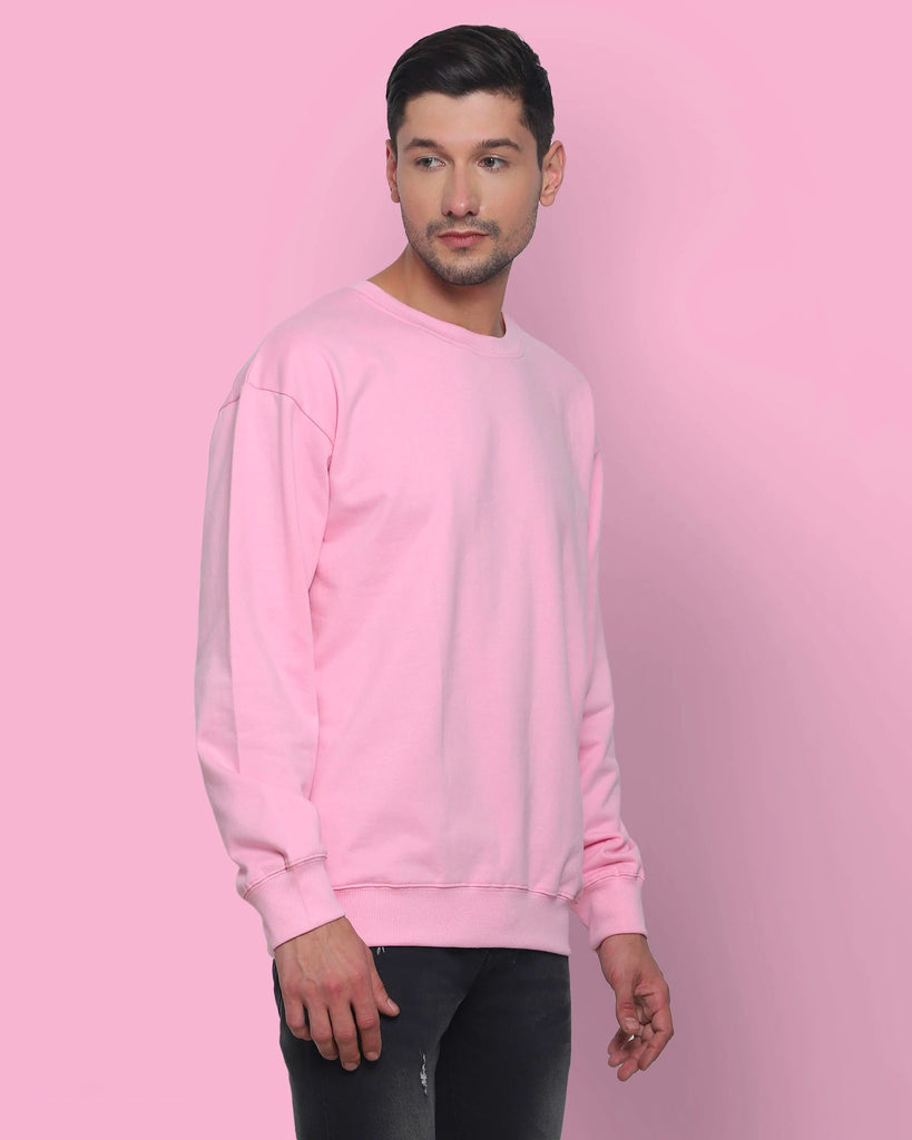 Melangebox Baby Pink Drop Shoulder SweatshirtÃ‚Â 