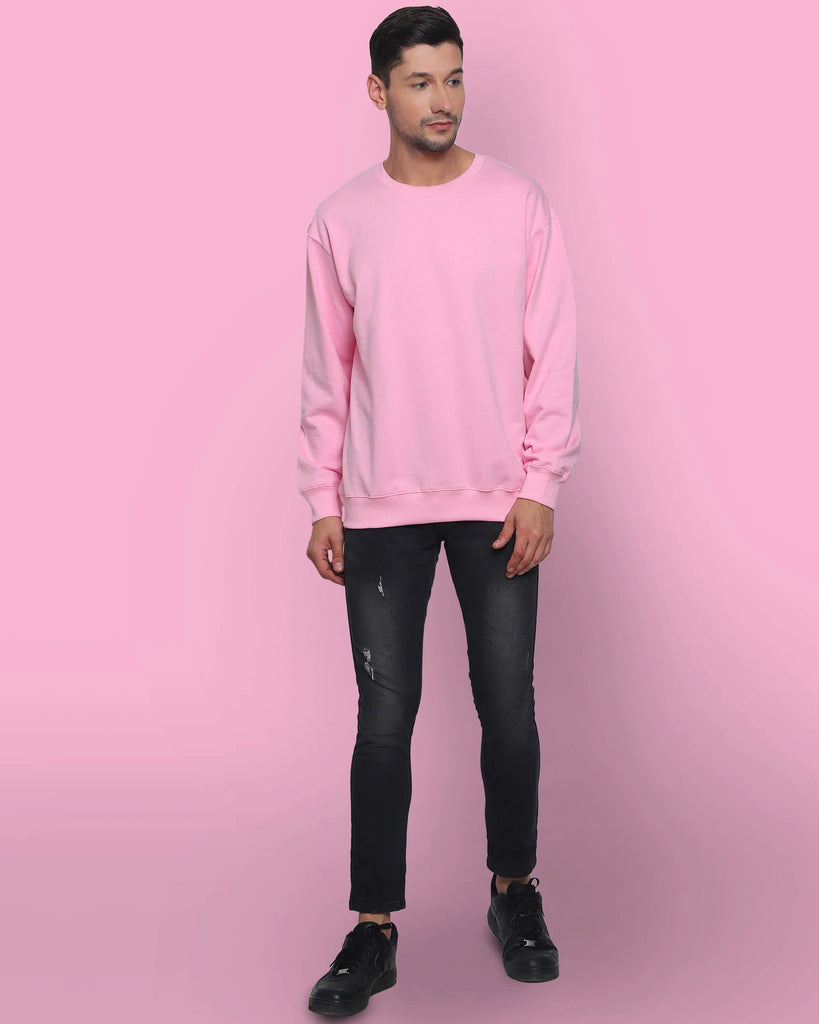 Melangebox Baby Pink Drop Shoulder SweatshirtÃ‚Â 