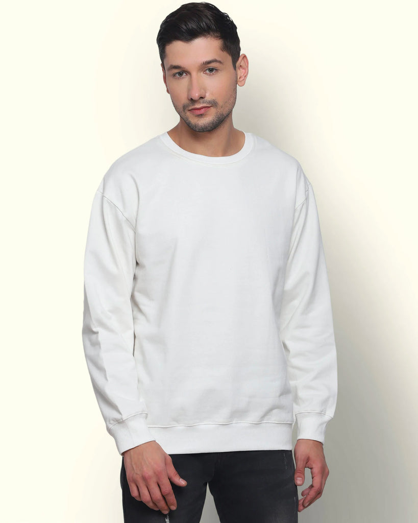 Ivory Cream Drop Shoulder SweatshirtÂ 