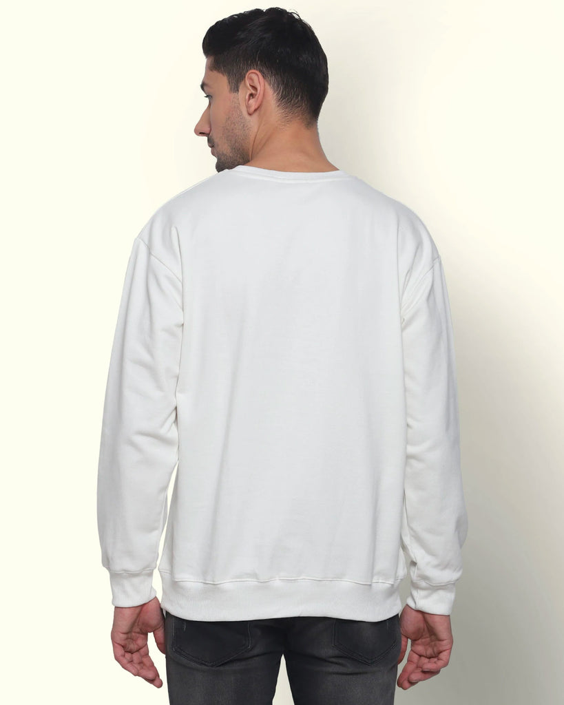 Ivory Cream Drop Shoulder SweatshirtÂ 