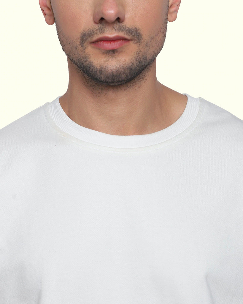 Ivory Cream Drop Shoulder SweatshirtÂ 