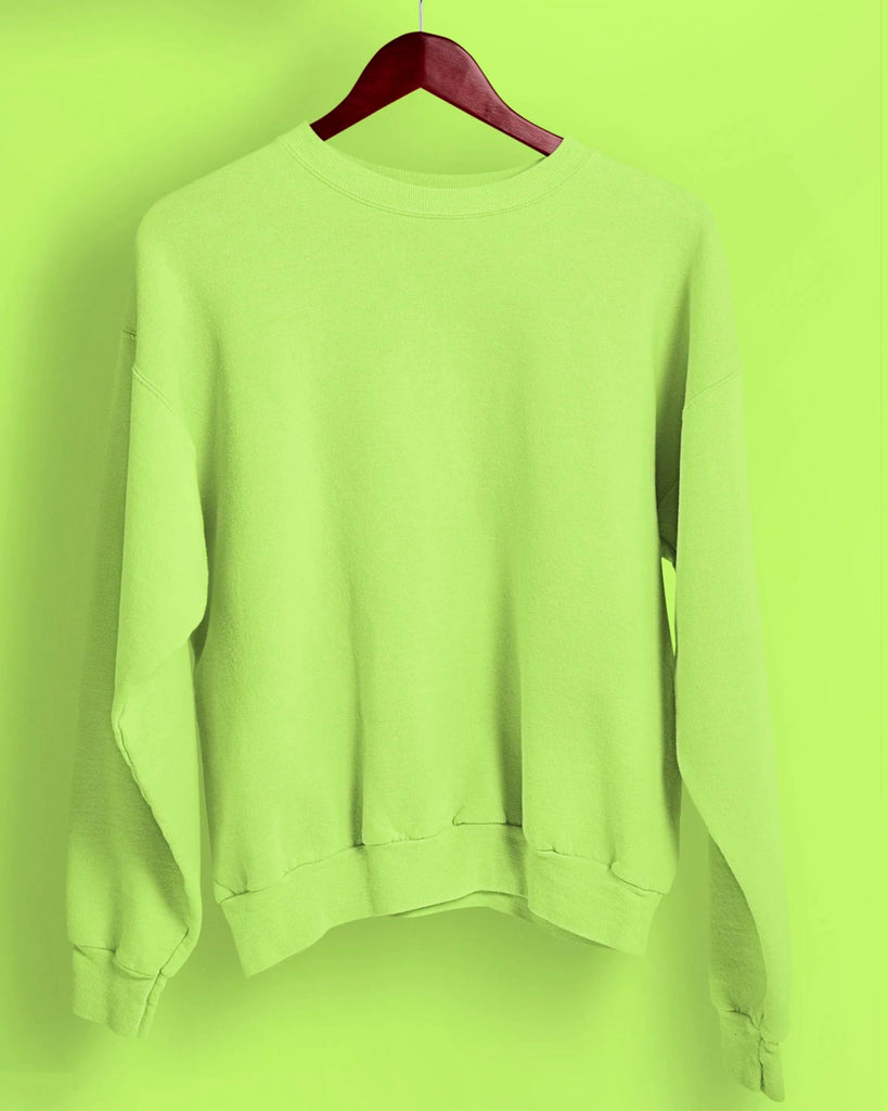 Melangebox Neon Green Drop Shoulder SweatshirtÃ‚Â 