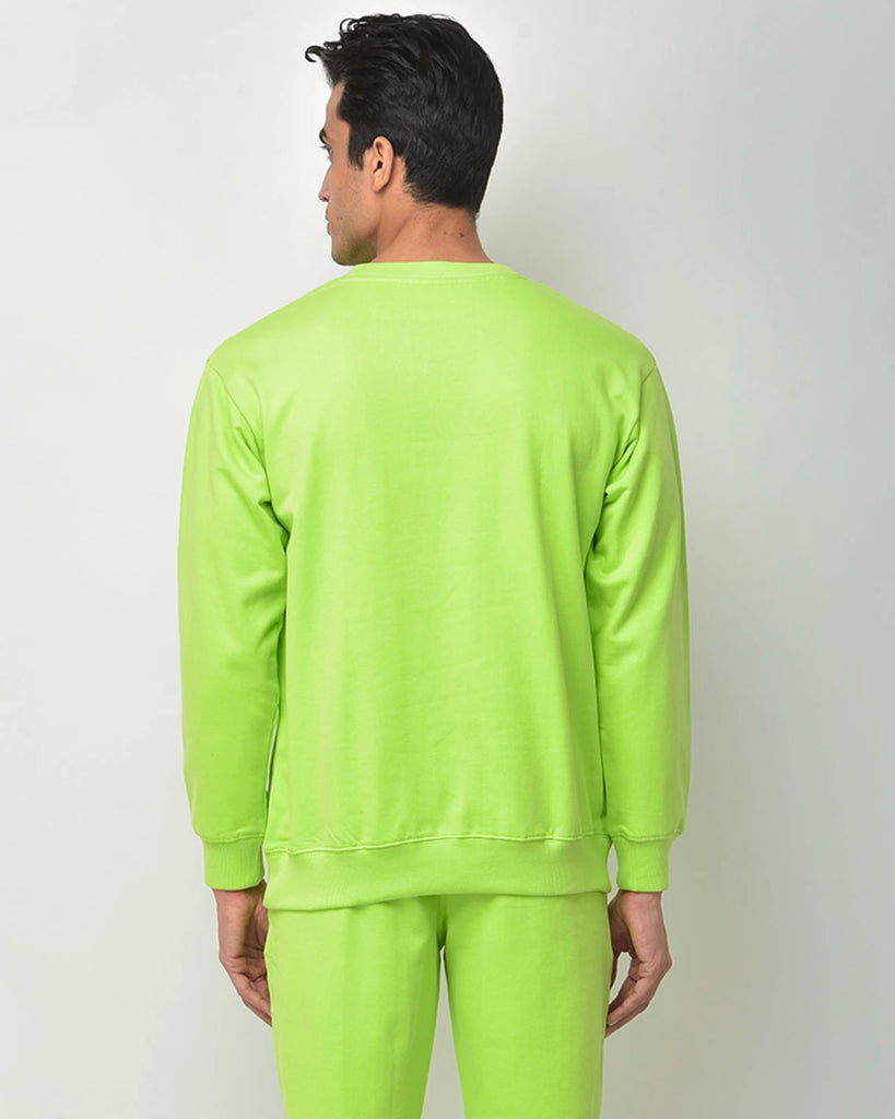 Melangebox Neon Green Drop Shoulder SweatshirtÃ‚Â 
