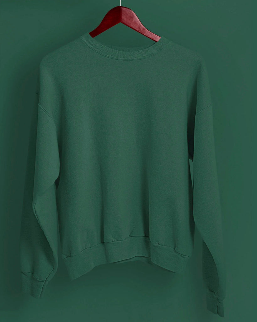 Melangebox Emerald Green Drop Shoulder SweatshirtÃ‚Â 