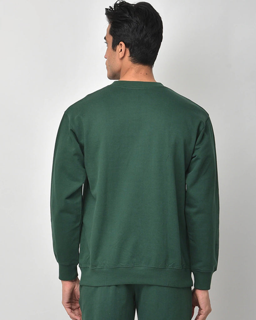Melangebox Emerald Green Drop Shoulder SweatshirtÃ‚Â 