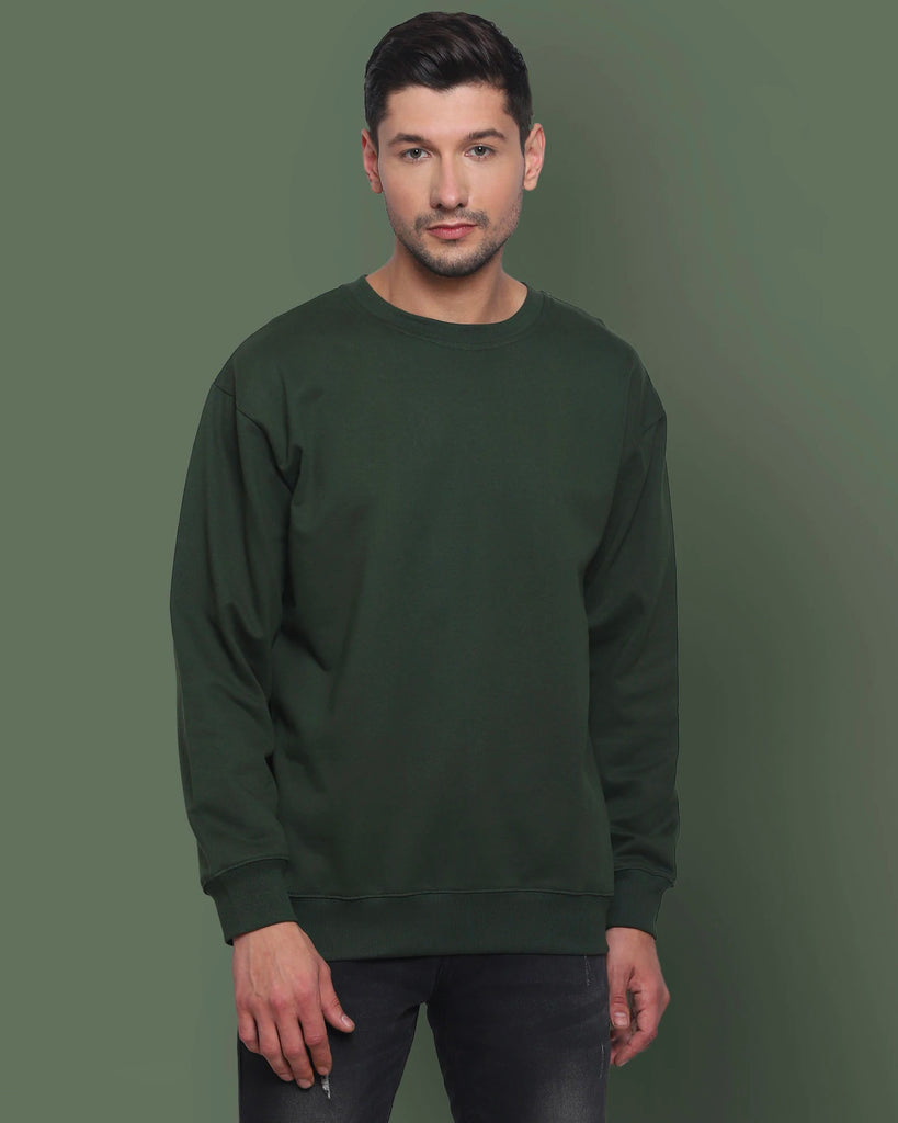 Military Green Drop Shoulder SweatshirtÂ 