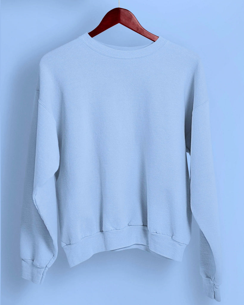 Melangebox Drop Shoulder Sweatshirt: Cyan Blue