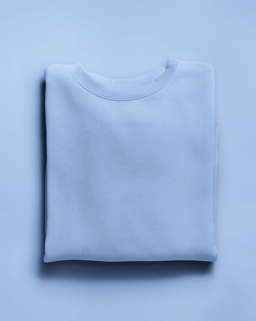 Melangebox Drop Shoulder Sweatshirt: Cyan Blue