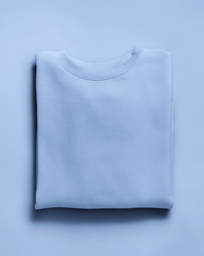 Drop Shoulder Sweatshirt: Cyan Blue