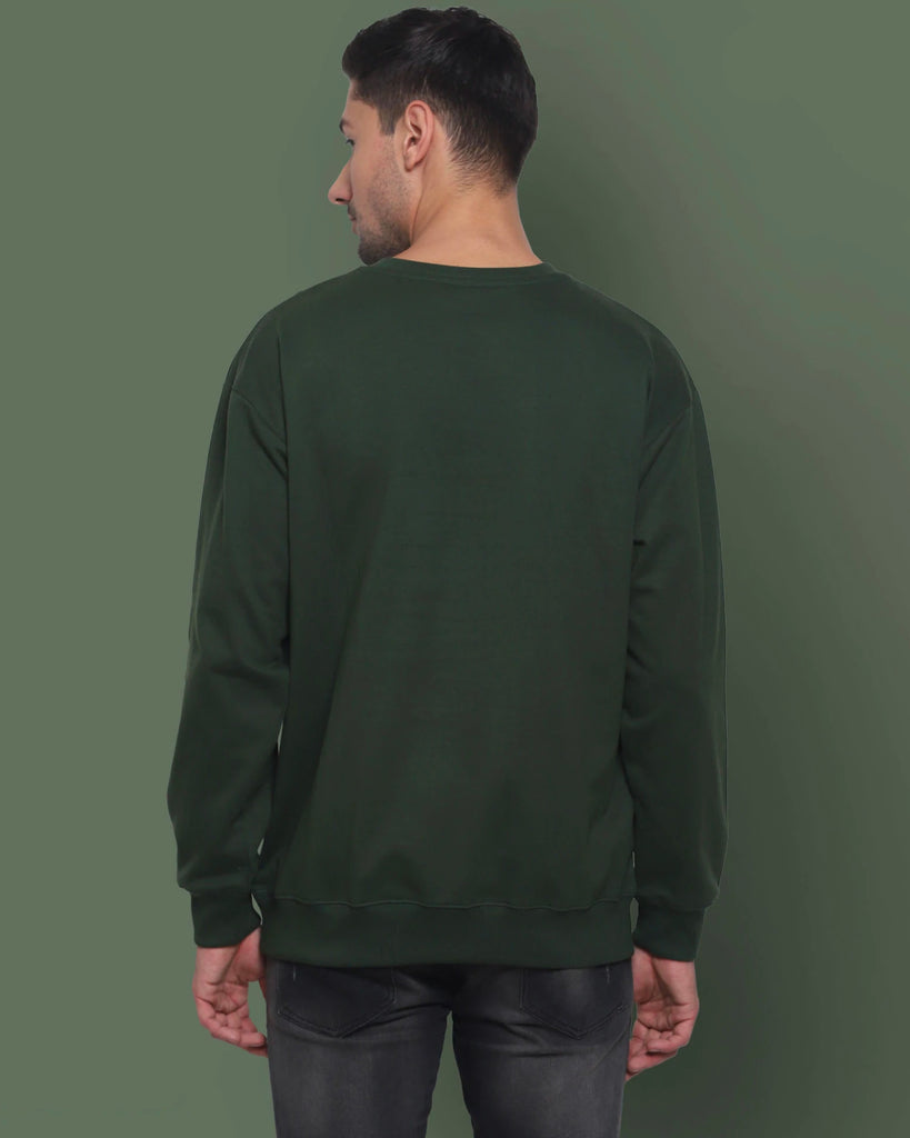 Melangebox Military Green Drop Shoulder SweatshirtÃ‚Â 