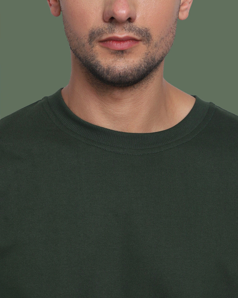 Military Green Drop Shoulder SweatshirtÂ 