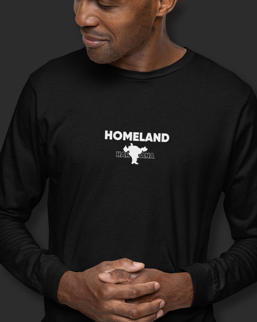 Melangebox Dhanwaad Full Sleeves Crew Neck: Black