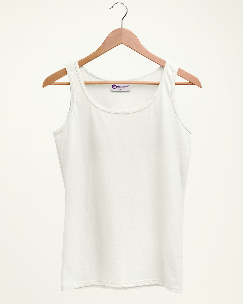 Melangebox Tank Top: Eggshell