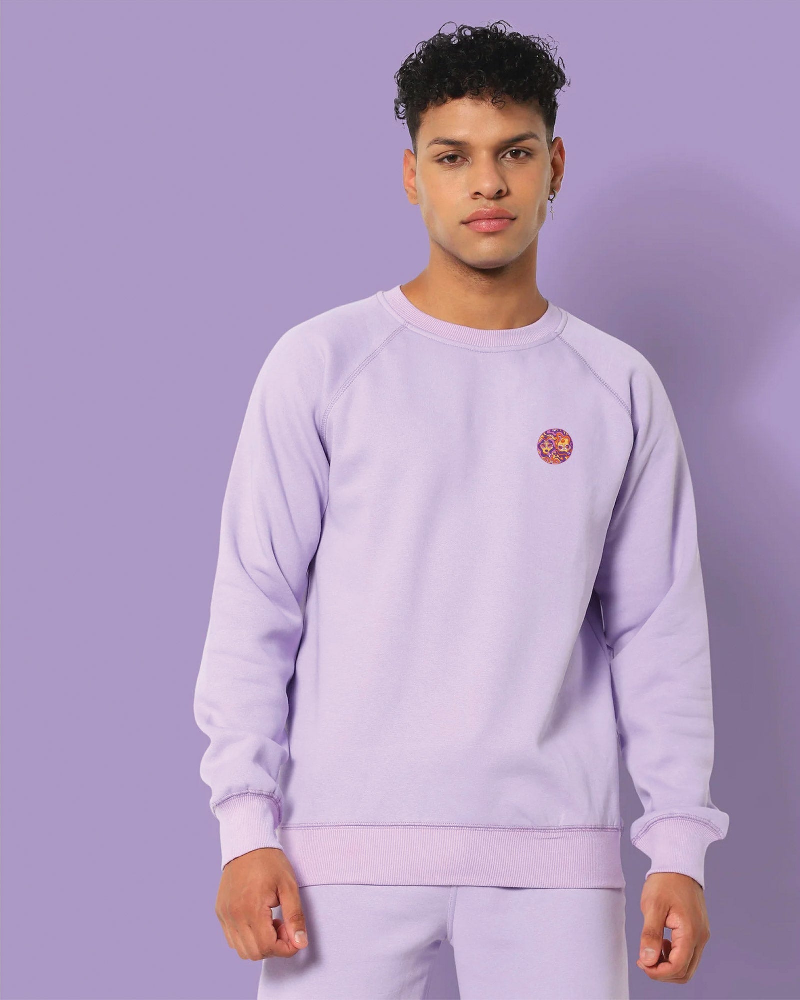 Buy Hippie Trippy HW Crew™ Sweatshirt: Periwinkle Graphic Online -  Melangebox at 50% OFF starting at INR.299/- – Melangebox India