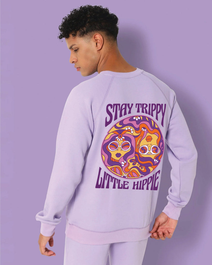 Hippie Trippy HW Crew™ Sweatshirt: Periwinkle