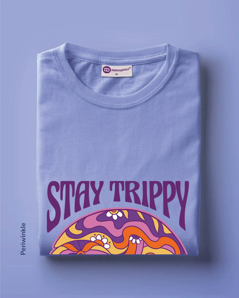 Melangebox Hippie Trippy Crew Neck: Periwinkle