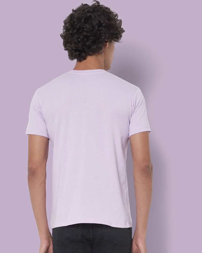 Melangebox Half Sleeves Henley: Mauve Purple