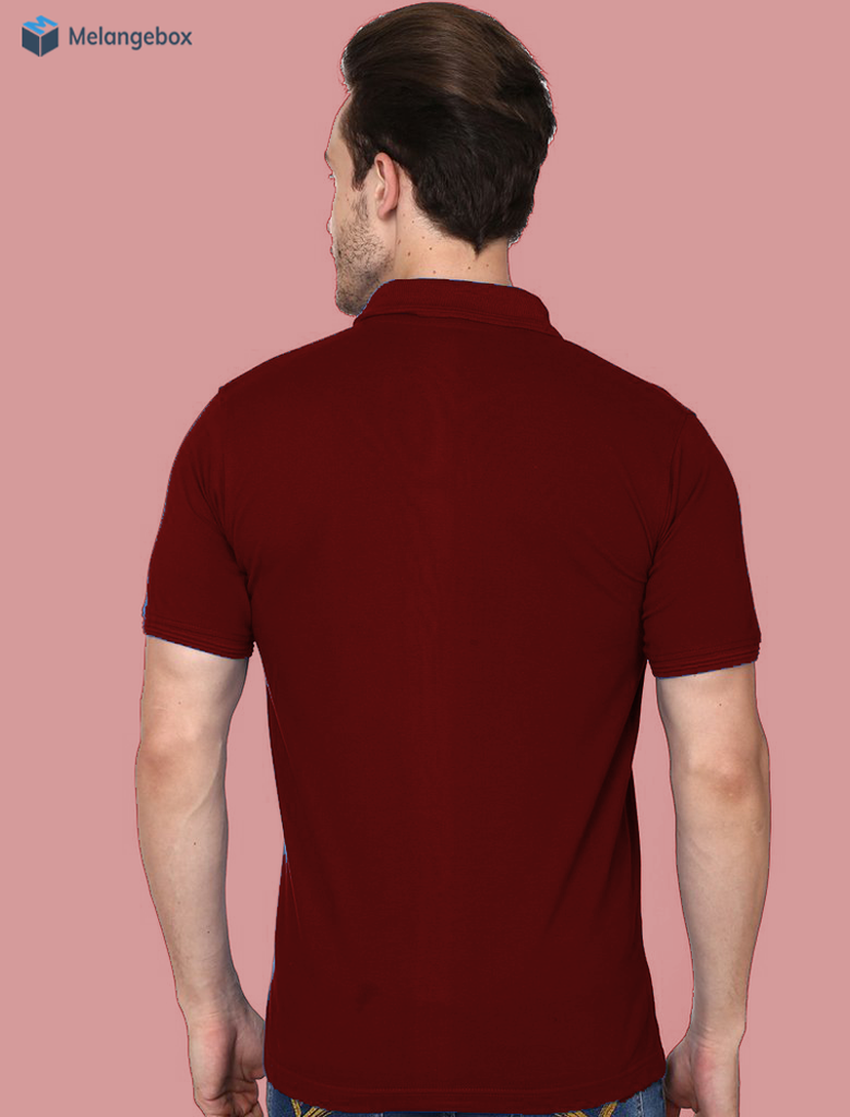 Melangebox Polo Tee: Maroon