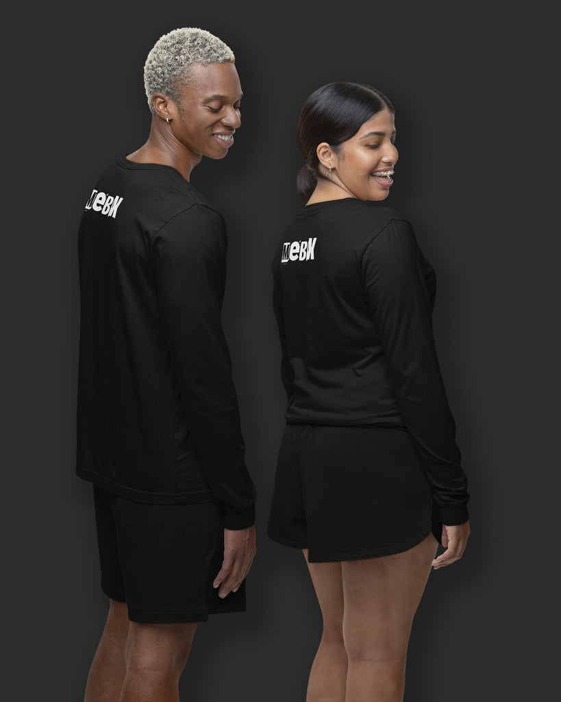 Melangebox Maverick Full Sleeves Crew Neck: Black