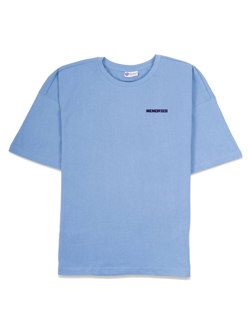 Melangebox Memories Dropshoulder Crew: Cyan Blue