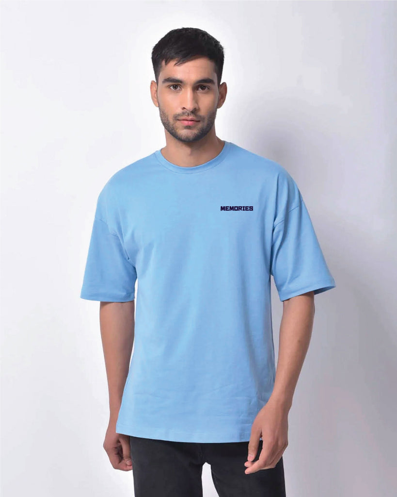 Melangebox Memories Dropshoulder Crew: Cyan Blue