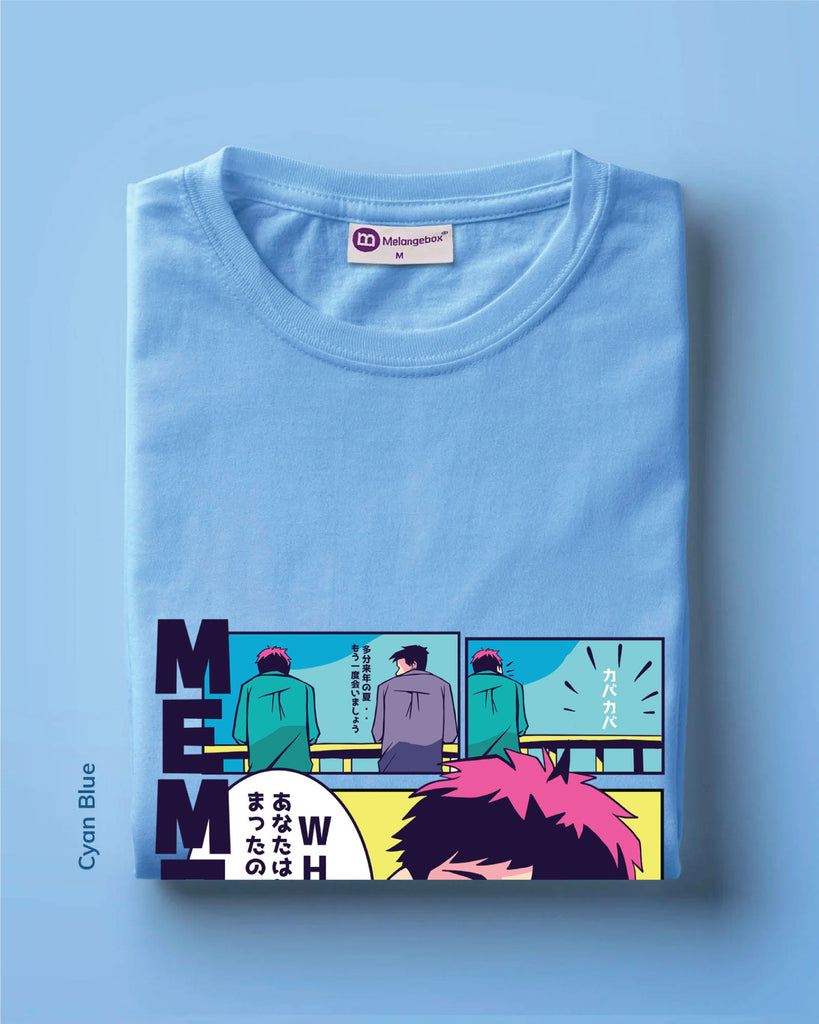 Melangebox Memories Crew Neck: Cyan Blue