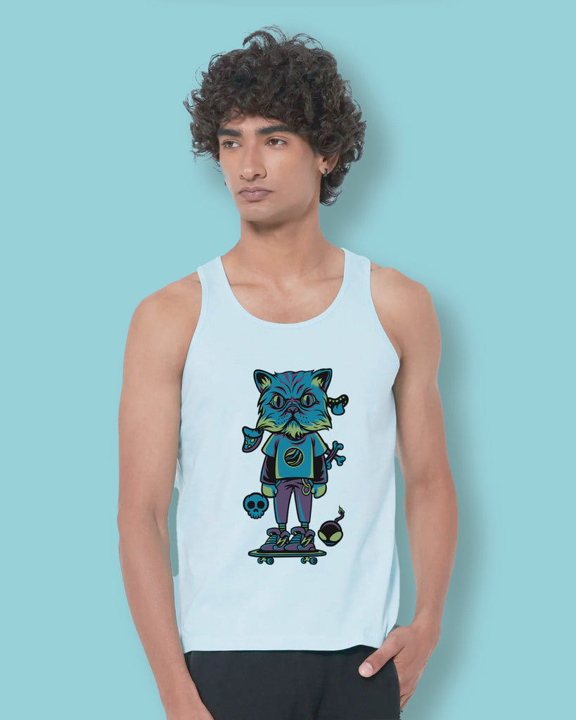 Melangebox PersianCat Tank Top: Celeste