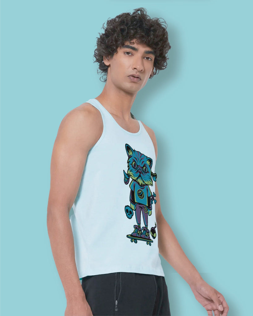 Melangebox PersianCat Tank Top: Celeste