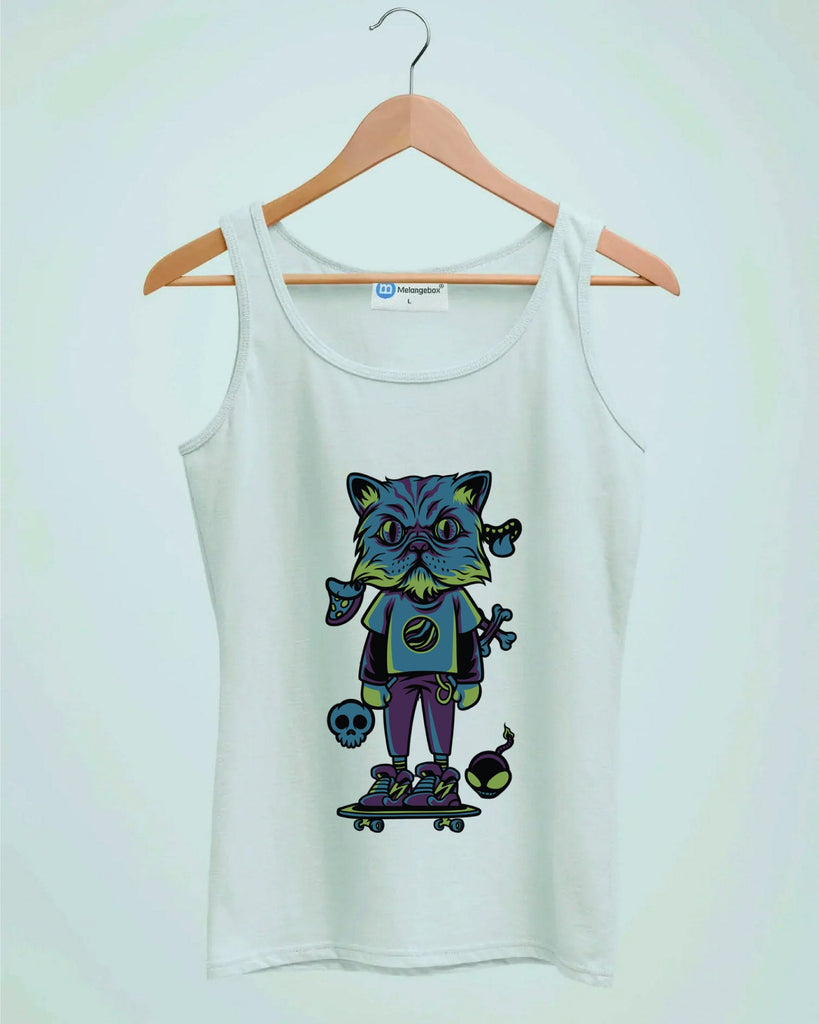 Melangebox PersianCat Tank Top: Celeste