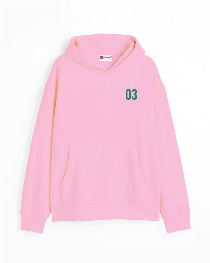 Melangebox Psychedelic Alien Hoodie: Baby Pink