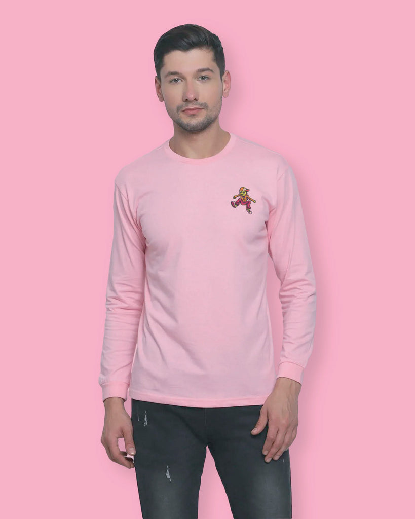 Melangebox Robo Skater Full Sleeves: Baby Pink