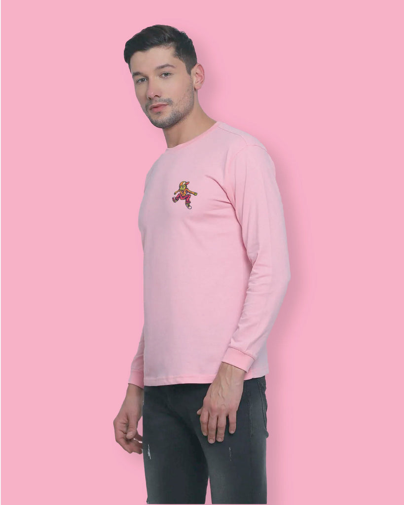 Melangebox Robo Skater Full Sleeves: Baby Pink