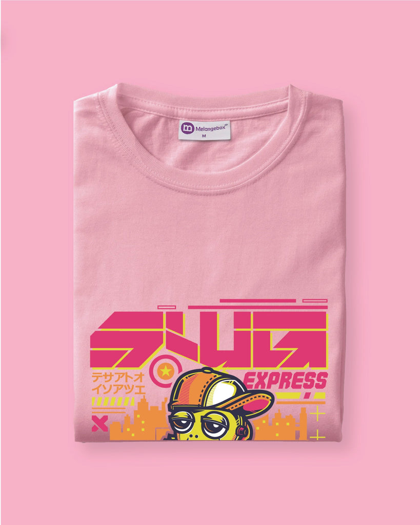 Melangebox Robo Skater Crew Neck: Baby Pink